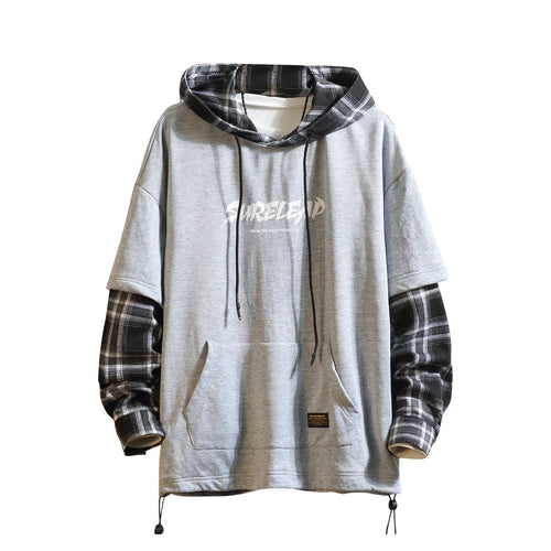 GURUNVANI Japan-Inspired Patchwork Hoodie